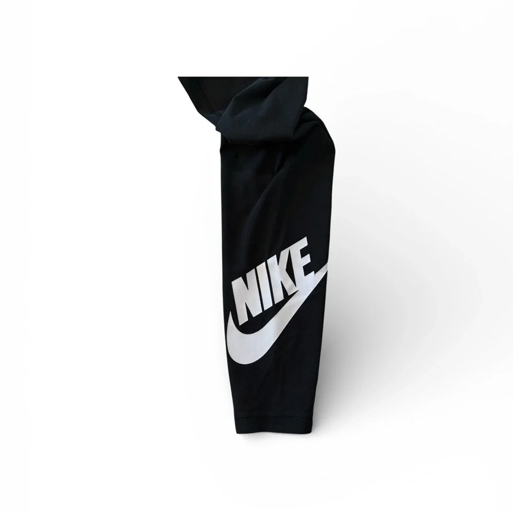Nike Black Leggings with White Logo - Picture 2 of 2